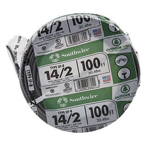 Southwire Southwire 13054226 142 Uf Wire Ground Cable 100 ft